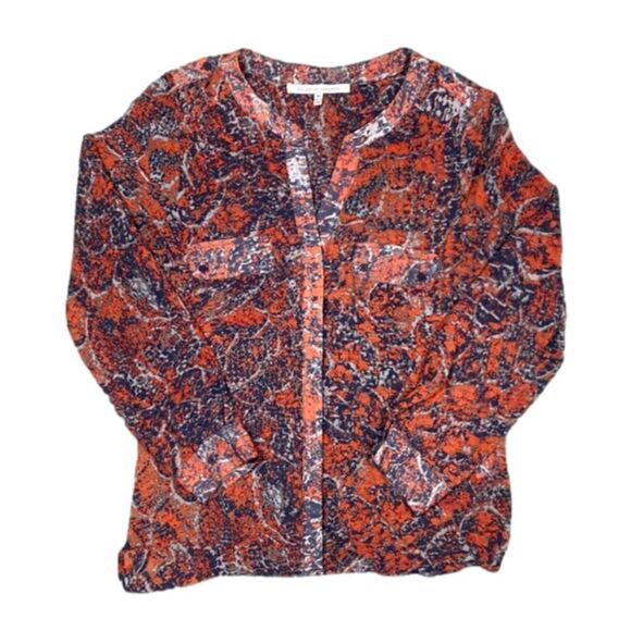 Collective Concepts Sheer V Neck Blouse - Picture 1 of 6